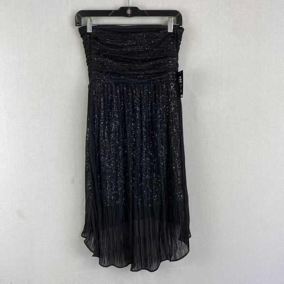 EXPRESS Crushed Sequin Bandeau Dress NWT - Picture 6 of 8